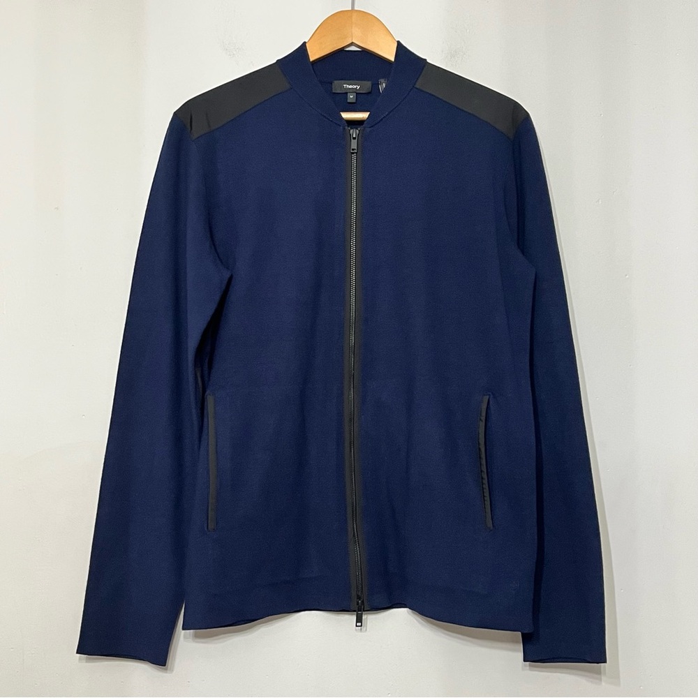 Theory Men's Thadd O‎ Bilen Front Dual Zip Jacket Knit Minimalist Clean Men’s M